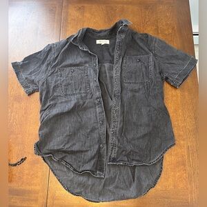 Madewell Women's Black Button Down Shirt